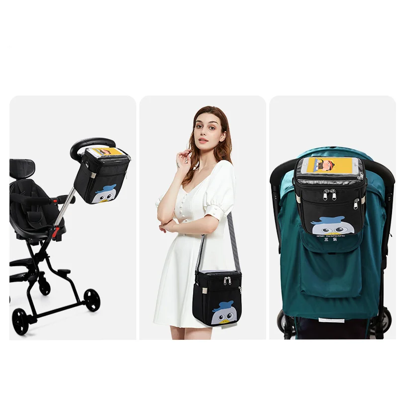 Baby Stroller Organizer Bag Portable Mummy Diaper Bag with Stroller Hanging Feature Convenient Nursing Bags for Baby Care