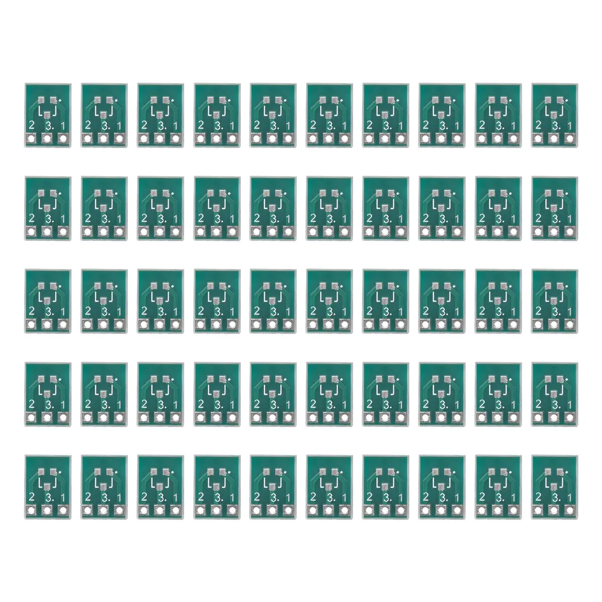 ABGN 50Pcs SOT23 SOT23-3 Turn SIP3 Double-Side SMD Turn DIP SIP3 Adapter Converter Plate SOT SIP IC Socket PCB Board DIY Kit