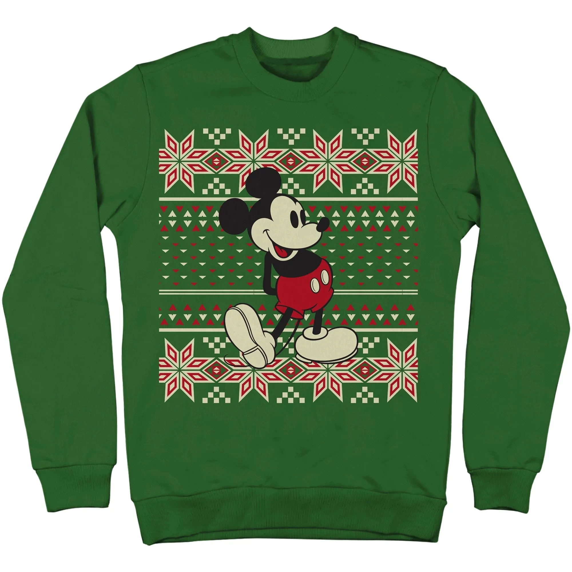 2024 Autumn Winter New 3D Printing Disney Mickey Mouse christmas Ugly Sweater Street Sports Casual Crew Neck Sweater Unisex