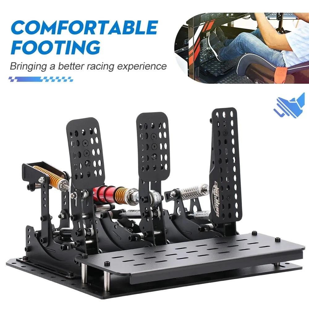Sim Racing pedal cockpit floor 3load cell wheel pedals For pc G27 G29 T300rs Auto Driving Simulator