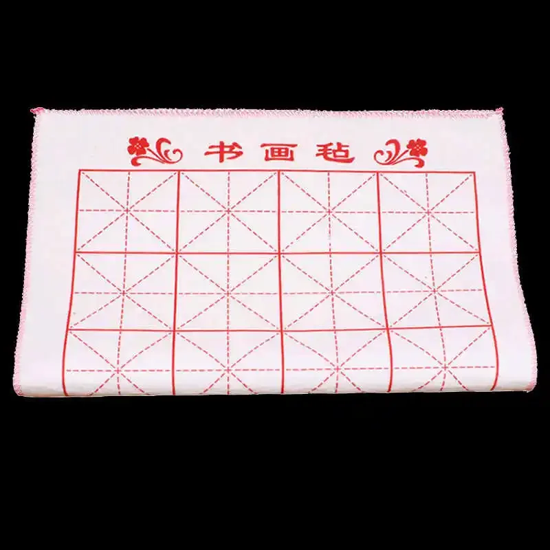 1pcs Thicken Felt Pad Peinture Feutre Chinese Brush Calligraphy Painting Thick Pad Soft Table Mat with Grids Feutre Peinture