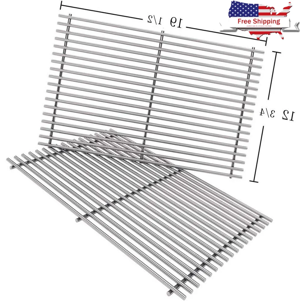 Stainless Steel 18 Cross Rods Cooking Grates Set of 2 Fits Weber Genesis E310 E320 E330 DCS Gas Grills Health Sanitary