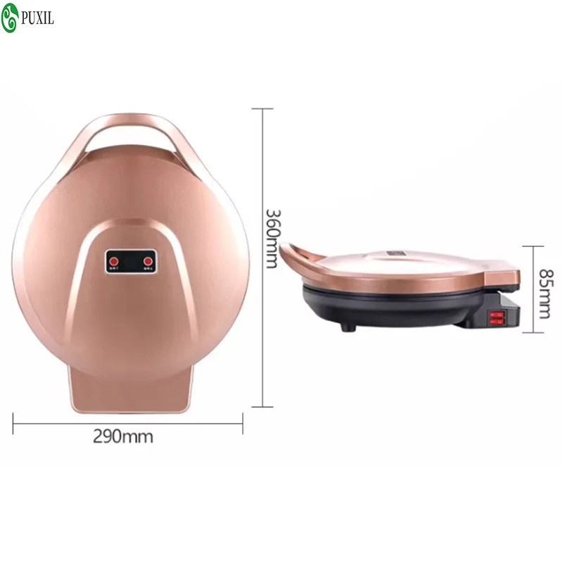 

Новая электрическая блинница для домашнего использования, с двусторонним нагревом, углубленной и увеличенной формой для блинов, компактная блинница, au