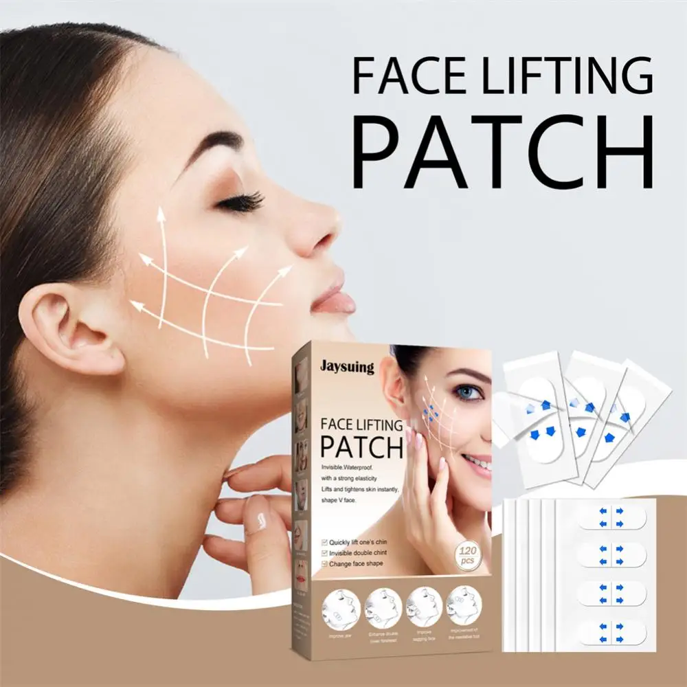 

120PCS Waterproof Lifting Face Stickers Lift Up Facial Line Wrinkle Sagging Skin V-Shape Chin Adhesive Tape Dropshipping