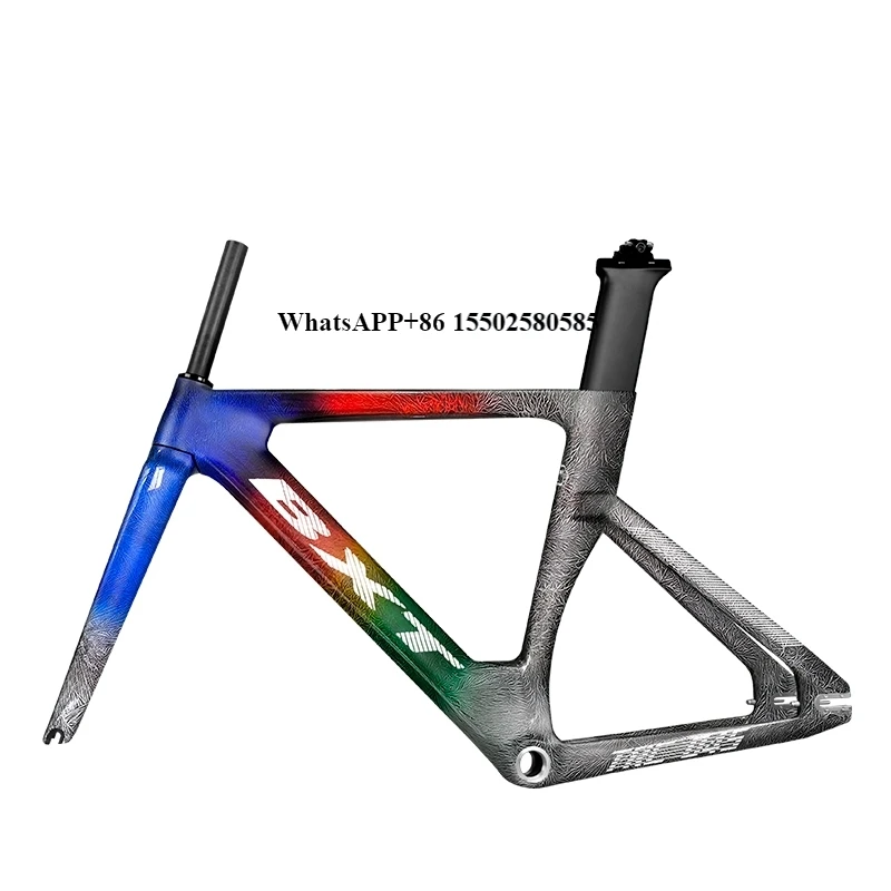 

BXT Fixed Gear Bicycle Frameset Carbon Fiber 700C Lightweight BSA T800 With Fork Seatpost Track Bike Frame Set Factory Wholesale
