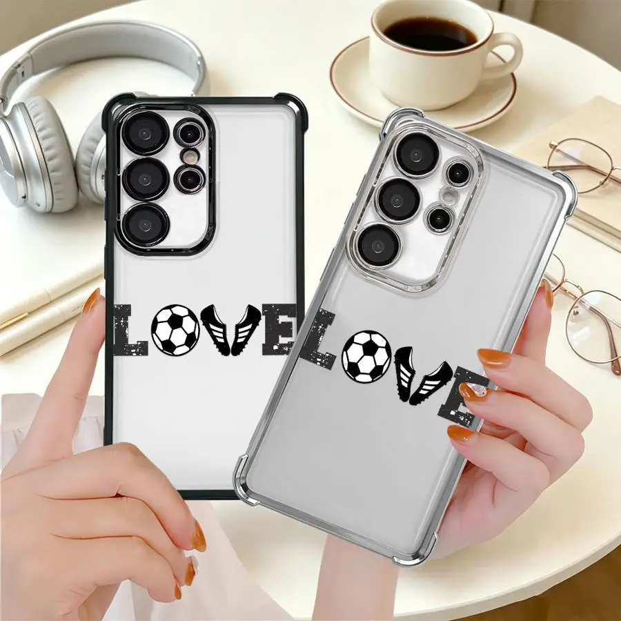 Case for Samsung Galaxy S26 Ultra S22 S23 Plus S25 Edge S20 FE Note 20 S21 S24 Soft Phone Cover Soccer Shoe