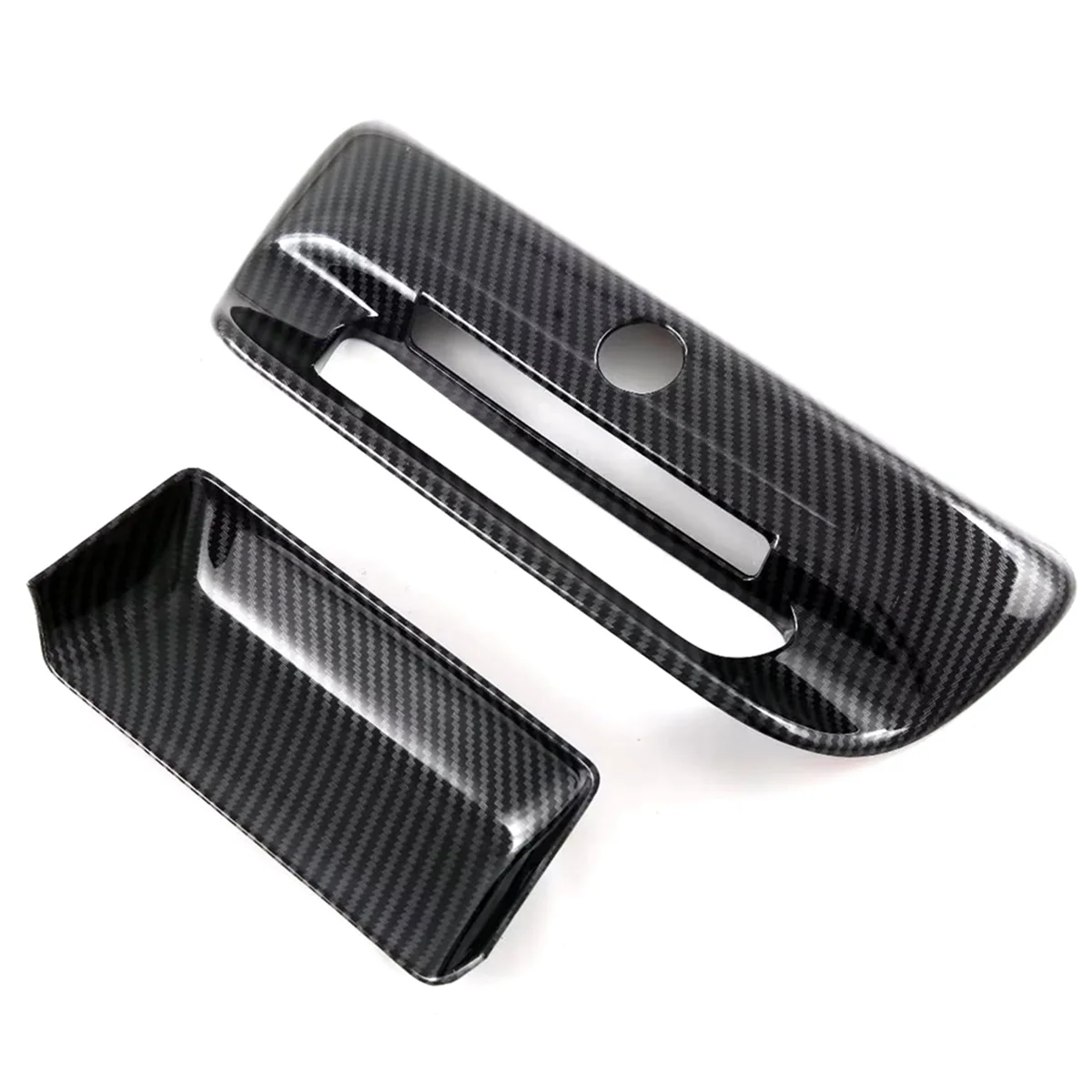 For Dodge Ram 1500 TRX 2023 2024 Rear Trunk Tailgate Door Handle Cover Trim Car Exterior Accessories - ABS Carbon Fiber