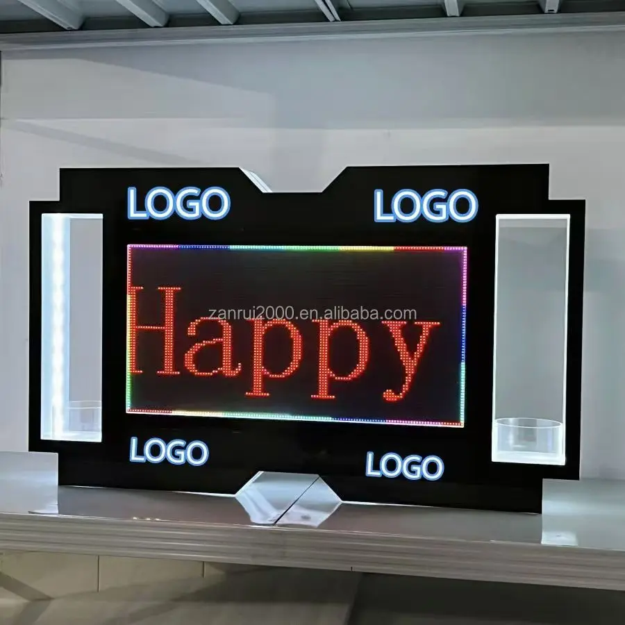 Restaurant Bar Lounge Nightclub Customized VIP Service Message Board Light Emitting Diode Digital Electronic Screen Bottle