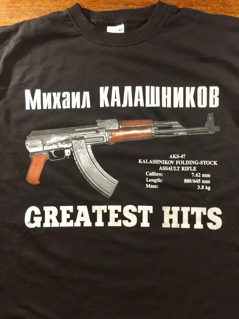 Funny Russia Kalashnikov AK-47 Assault Rifle World Tour T Shirt. Short Sleeve 100% Cotton Casual T-shirts Loose Top Size S-3XL