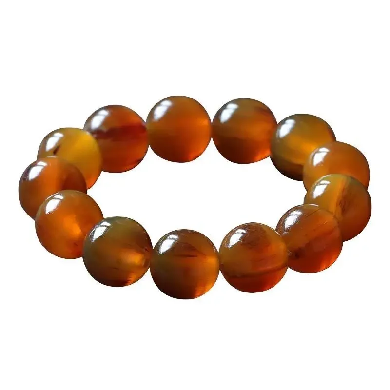 UMQ Full Blood Pattern Old Horn Bracelet Natural Buddha Beads Wenwan Jewelry Tibet Men and Women Hand Jewelry