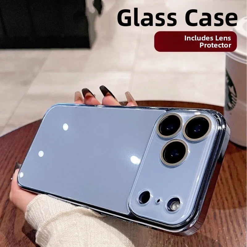 

Защитный чехол из стекла Ice Crystal Glass для 7Promax iPhone 6 с пленкой для линз 5 High End Feel 4 ex Casual Simple Sle