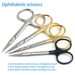 Gold handle double eyelid suture scissors for ophthalmology, buried thread tissue scissors, surgical instruments