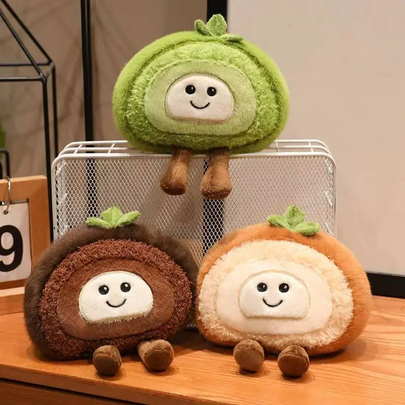 Latest Swiss Roll Cake Doll Kawaii Stuffed Plush Toy Handmade Doll Cartoon Anime Cute Children's Birthday Gift Fun Doll