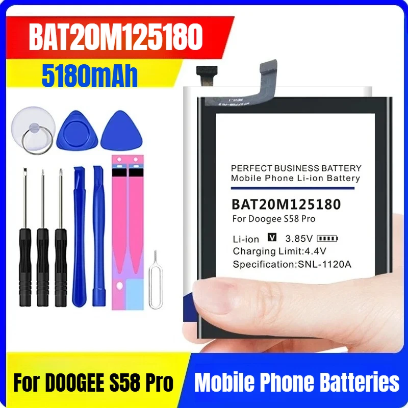 

5180mAh BAT20M125180 Battery For DOOGEE S58 Pro Mobile Phone Batteries