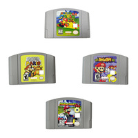 N64 USA Version 64 Bit Console Video Games Cartridge Super 64 Kart Party Paper Smash Series Hobby Collection Gifts Toys