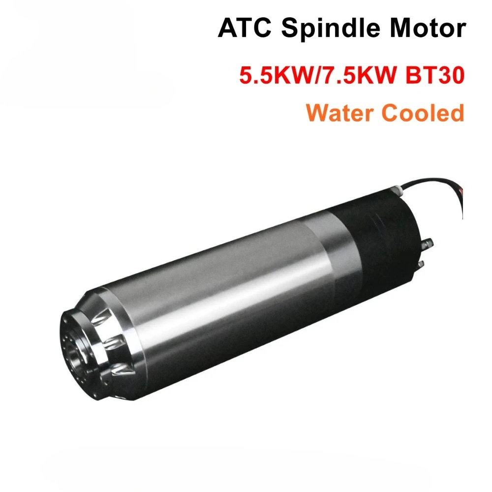 5.5KW 7.5KW BT30 Automatic Tool Change Spindle Pneumatic Water Cooling Motor ATC 220V 380V For Engraving Milling Metal