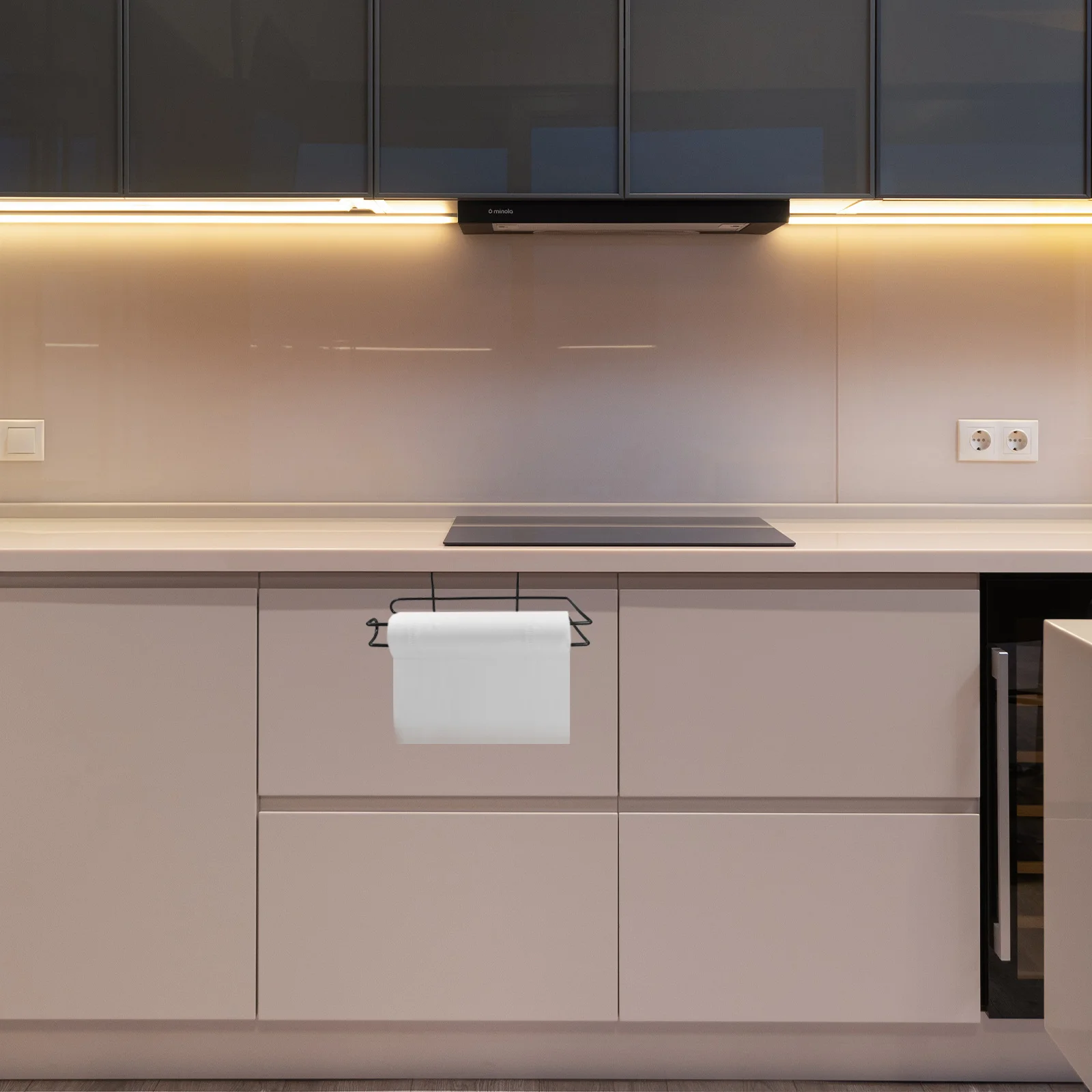 

Wire Paper Towel Holder Stand Camping Toilet Paper Dispenser Wall Countertop Towel Rack Accessory