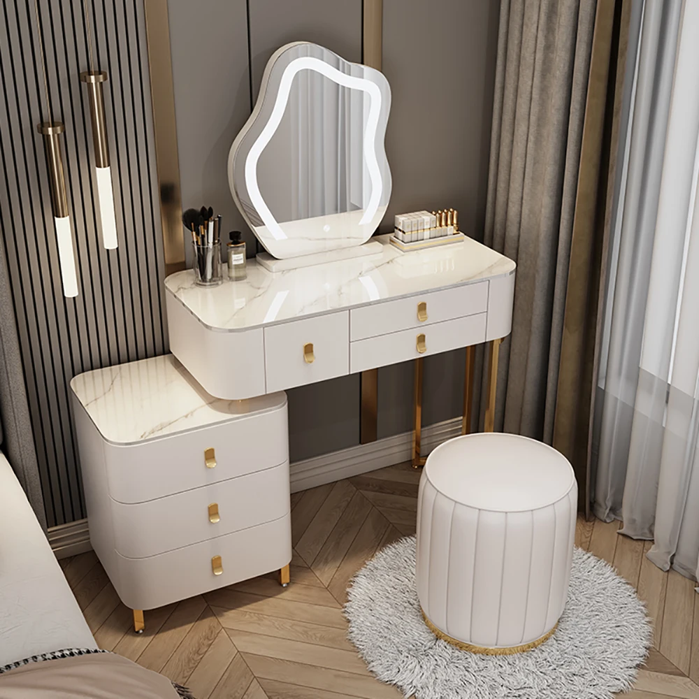 

Simple Elegant Vanity Table Modern Glamour Girls Delicacy Vanity Table Luxury Fashion Meuble Coiffeuse Bedroom Furniture