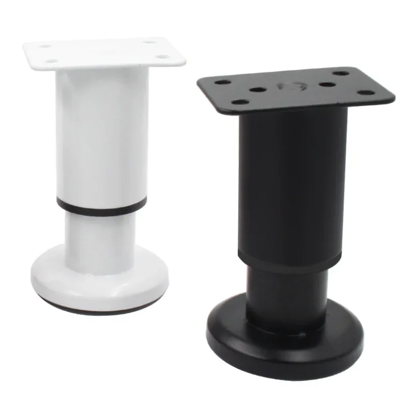 yesStainless Steel Replacement Metal Feet Black White Adjustable Furniture Legs for Cabinet Sofa Cupboard Furniture Hardware