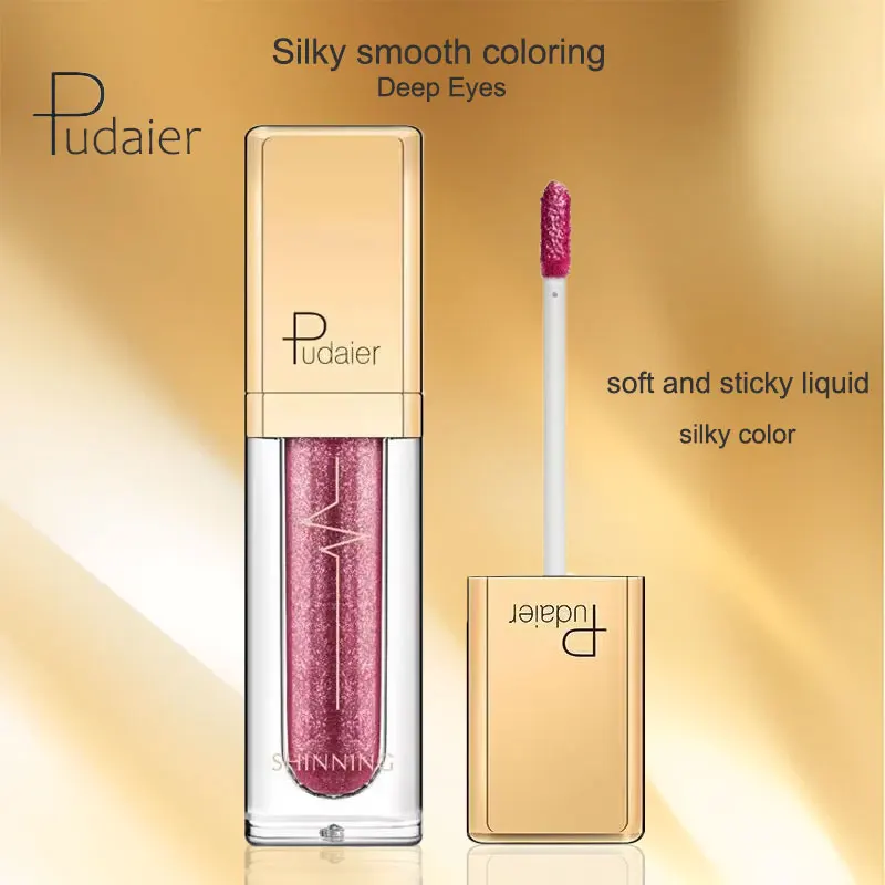 18 Colors Of Sparkling Liquid Eyeshadow Diamond Pearlescent Lying Silkworm Tear Makeup Liquid Eyeshadow Highlighter