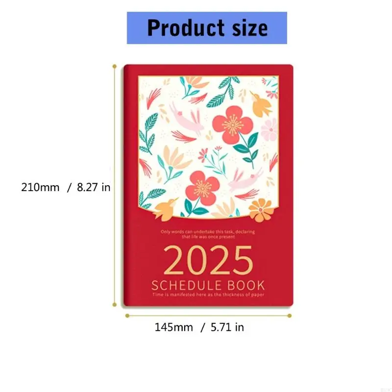 W89C 2025 Weekly & Daily Planner Office Work Planner Schedule Planner Notebook Monthly Planner School Office Supplies