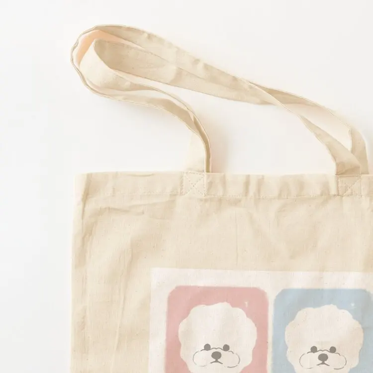 Puppy or cotton candy? maybe a flower Tote Bag shopping bags foldable Canvas shoulder bag Women's handbag shoping bag