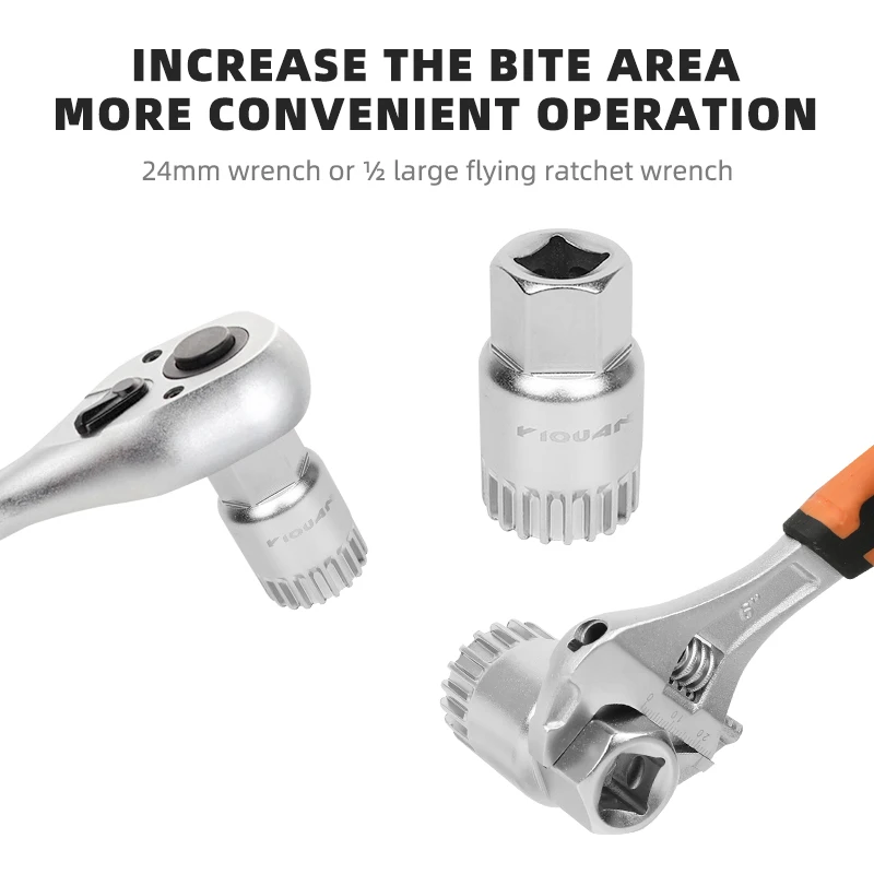 20 Teeth Square Hole Spline Bicycle Bottom Bracket Remover MTB Road Bike Spanner Wheel Puller Bicycle Tool image 4