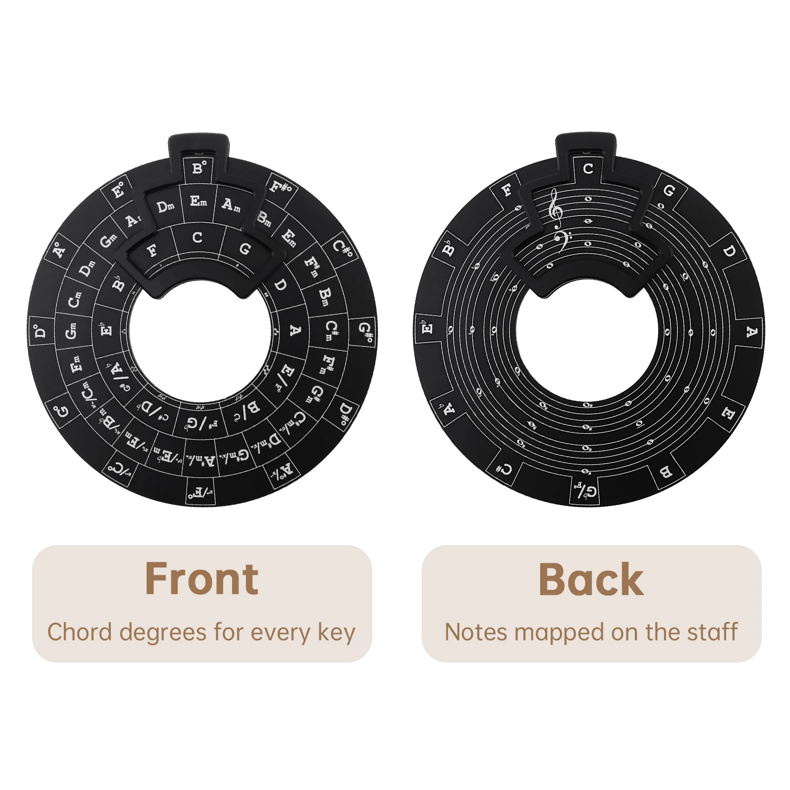 Acrylic Circle of Fifths Chord Melody Wheel Music Theory Learning Tool for Musicians Songwriting - view 3