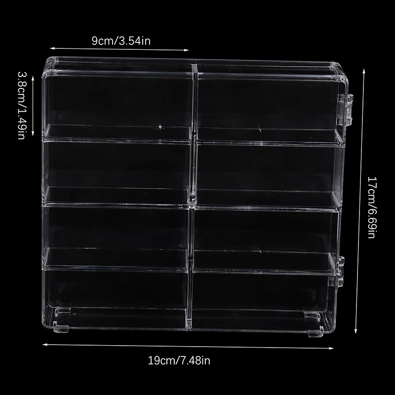 1Pc Vehicles Car Model Toys Storage Box Transparent Acrylic Display Case Compatible With 8 Slots Display Case For Die Cast Cars