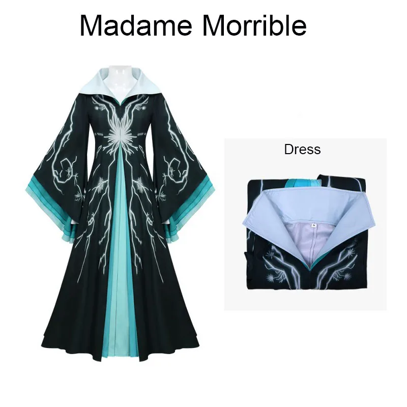 

Хэллоуин Волшебная Плоха Ведьма 2. Магическая Академия. Профессор Морбит. Леди. Косплей. Темно-зеленая длинная юбка. Карнавальный костюм на Хэллоуин.