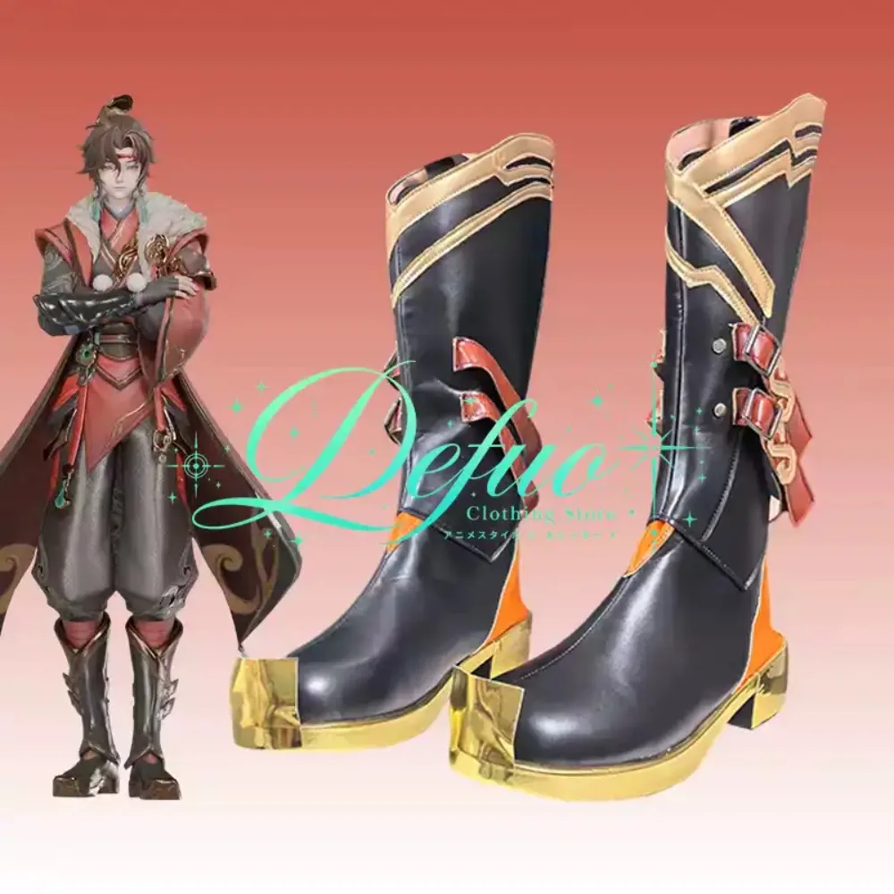 Sun Quan Cosplay Shoes Game Character Footwear Custom Made Size for Comic Exhibition Performance Event