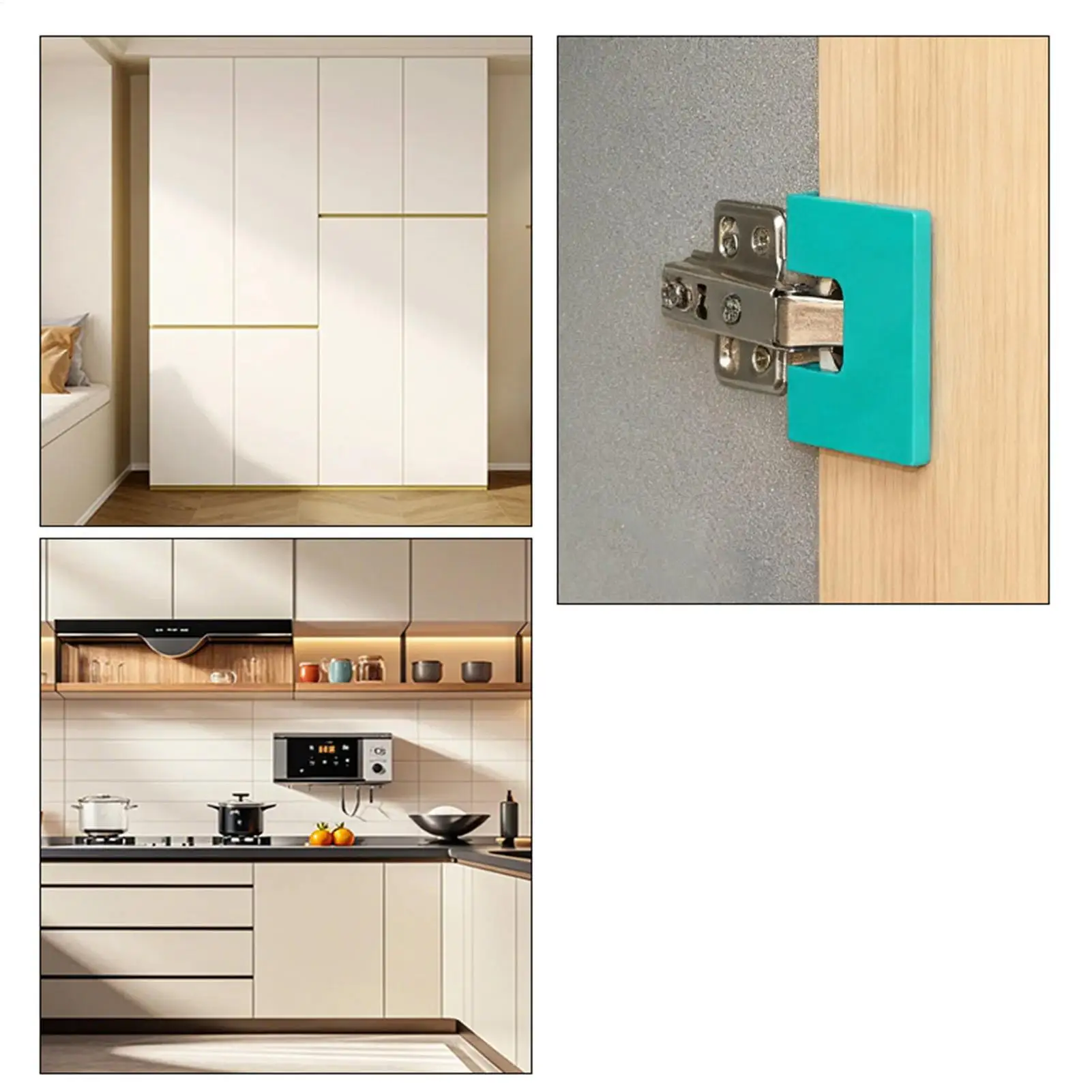 

Hinge Installation Positioning Piece with Magnetic Woodworking Quick Installation Point Fixed Plate for Cabinet Door Panel Hinge