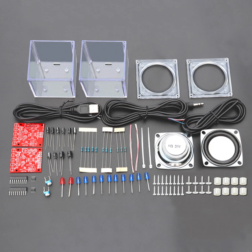 Small Speaker Making Kit Electronic DIY Parts Transparent Speaker Parts Skill Welding Training Accessories Speaker Making Kit