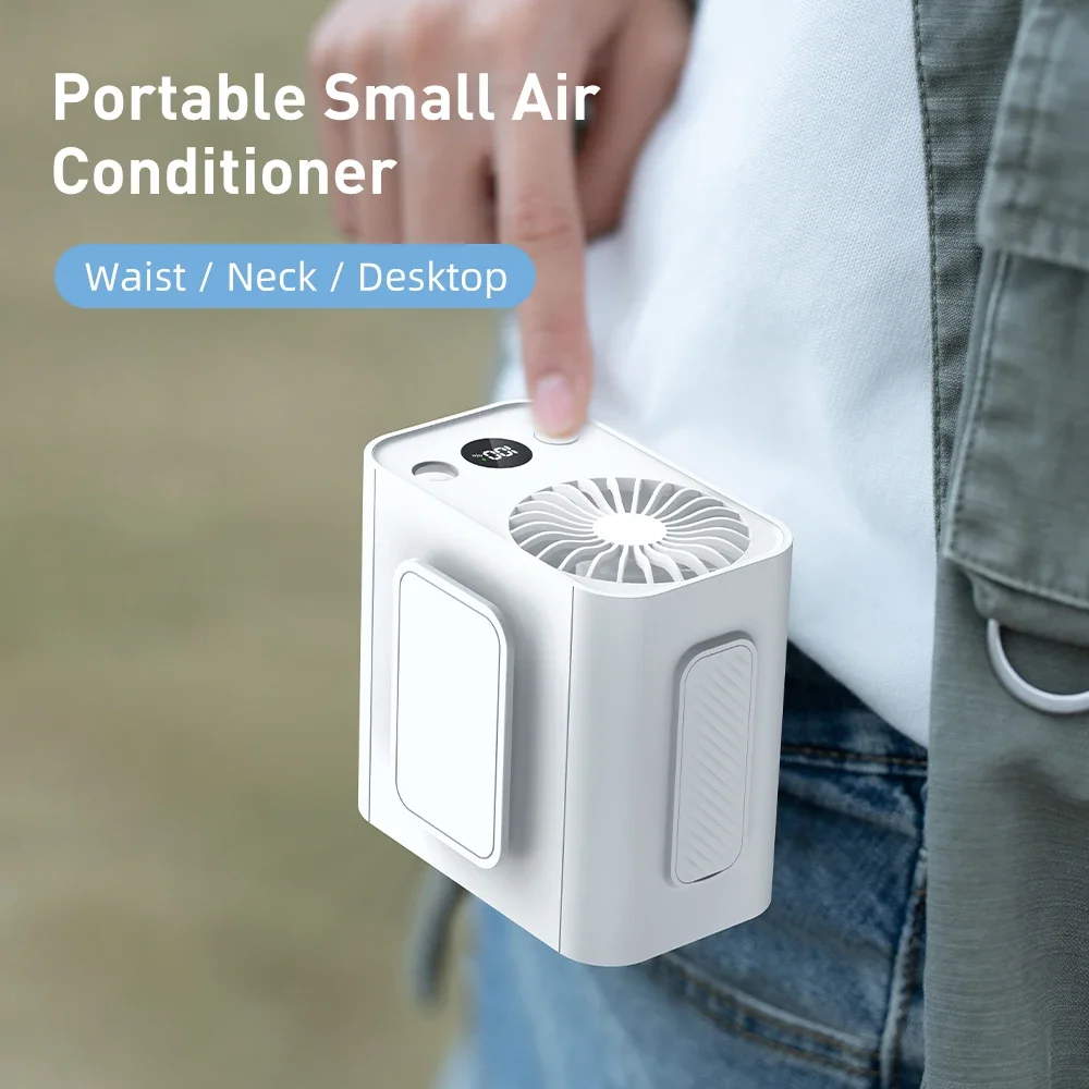 

Уличный вентилятор для крепления на талию Vissko, полимерная батарея, противоударный портативный USB-вентилятор с безлопастным подвесным шейным вентилятором