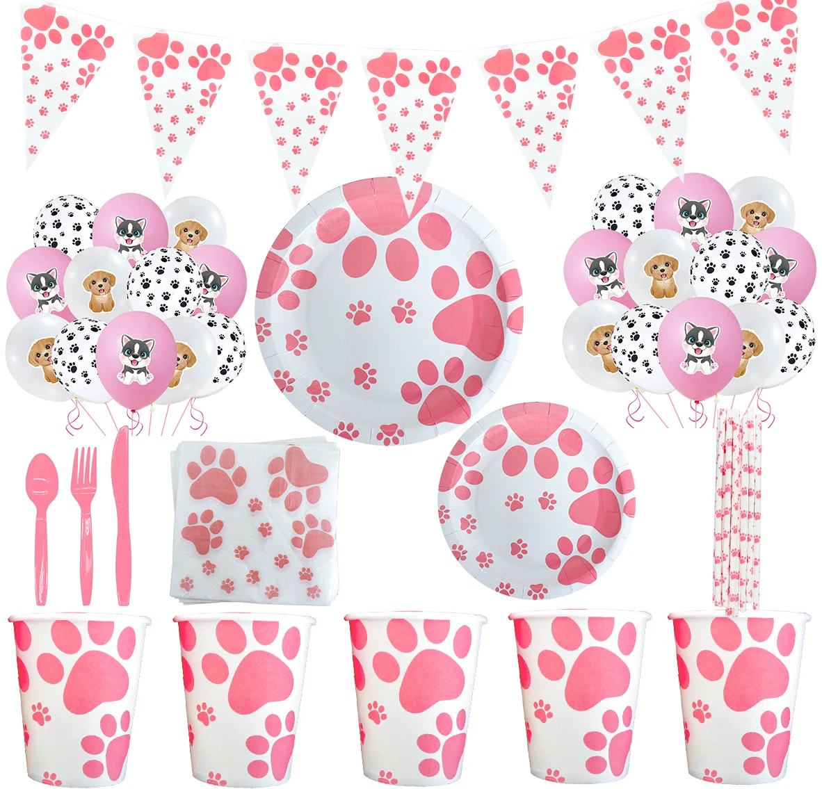 Animal Let's Paw Dog Patrol Aluminum Balloon 32inch Year Birthday Party Decor Balloon Baby Shower Pink Dogs Party Decoration