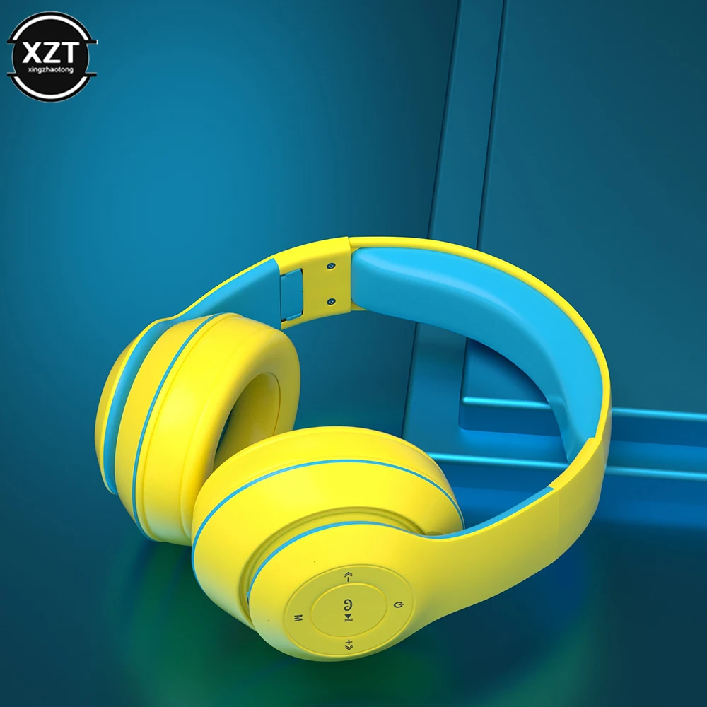 Cute Collegiate Style Headphone Wireless Bluetooth-Compatible headset Low Delay Gaming Headset Call Online Heavy Bass Headset