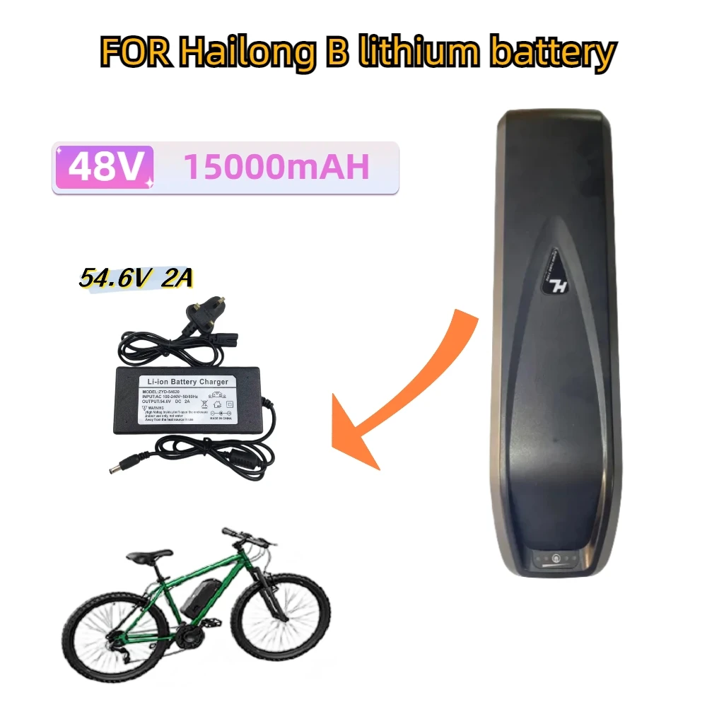 48V 15Ah/15000mah suitable for Hailong Electric 18650 battery built-in 350W-1000W 13S  18650