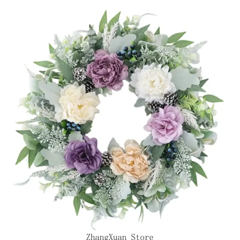 Blumenkranz für den Innenbereich für Wandpräsentation und Raumakzent-Styling-Dekoration 3XUF – Detail 5