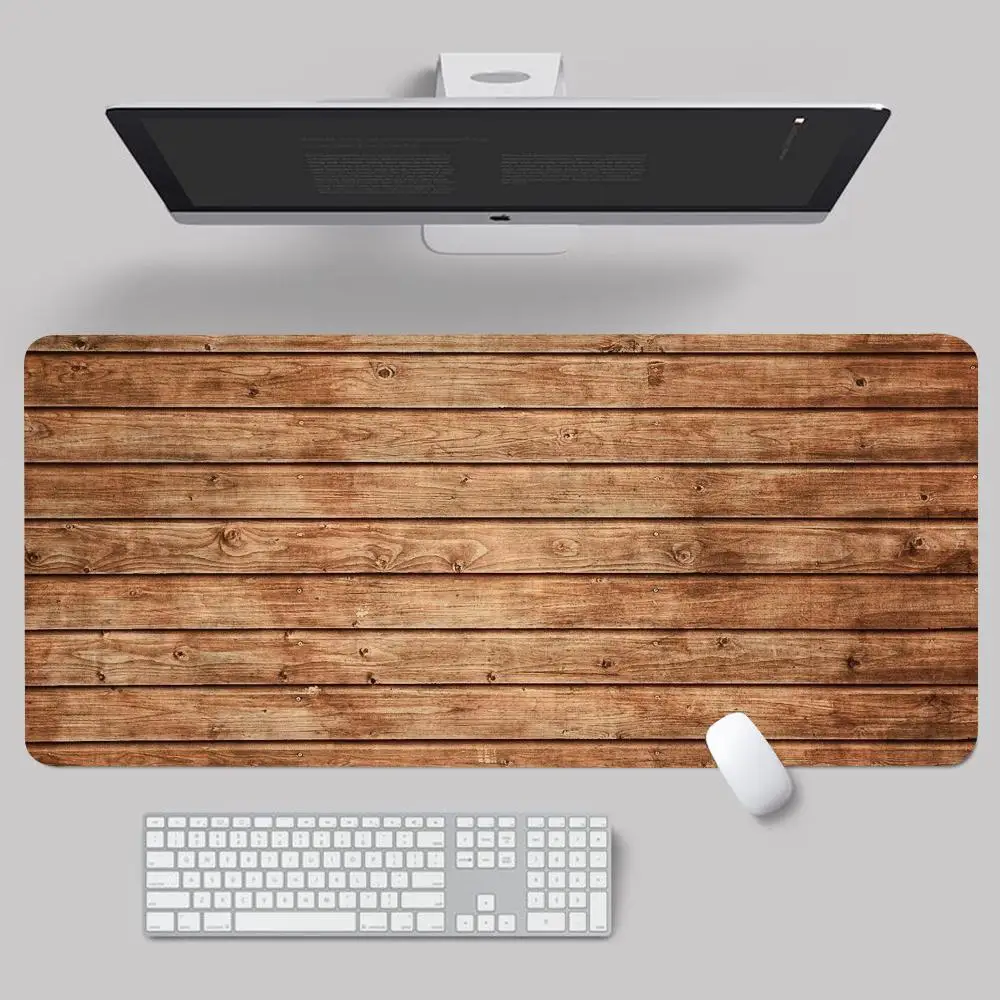 Wood Grain Textures Mouse Pad XXL 800x400mm Mouse Pad kawaii Large Computer Laptop Non-slip Keyboard Desk Mat Mousepad