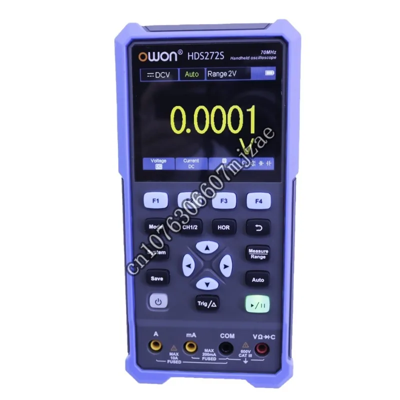 OWON HDS272S Digital Oscilloscope 3-in-1 Multimeter Waveform Generator 2CH 70MHz