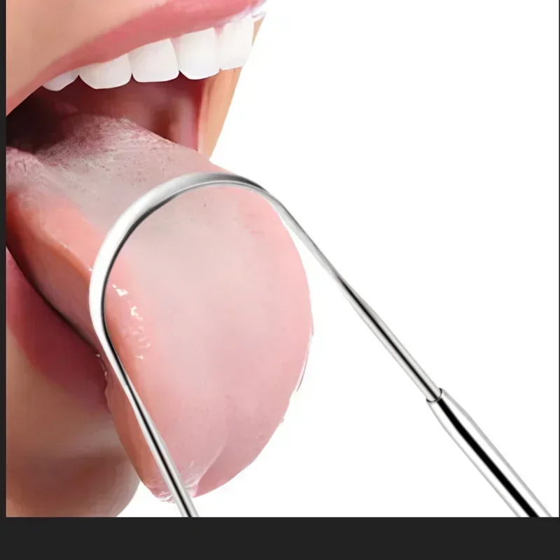 Stainless Steel Tongue Scraper, U-shaped Metal Tongue Cleaner 3 Colors, Fresh Breath Oral Hygiene Care Tool