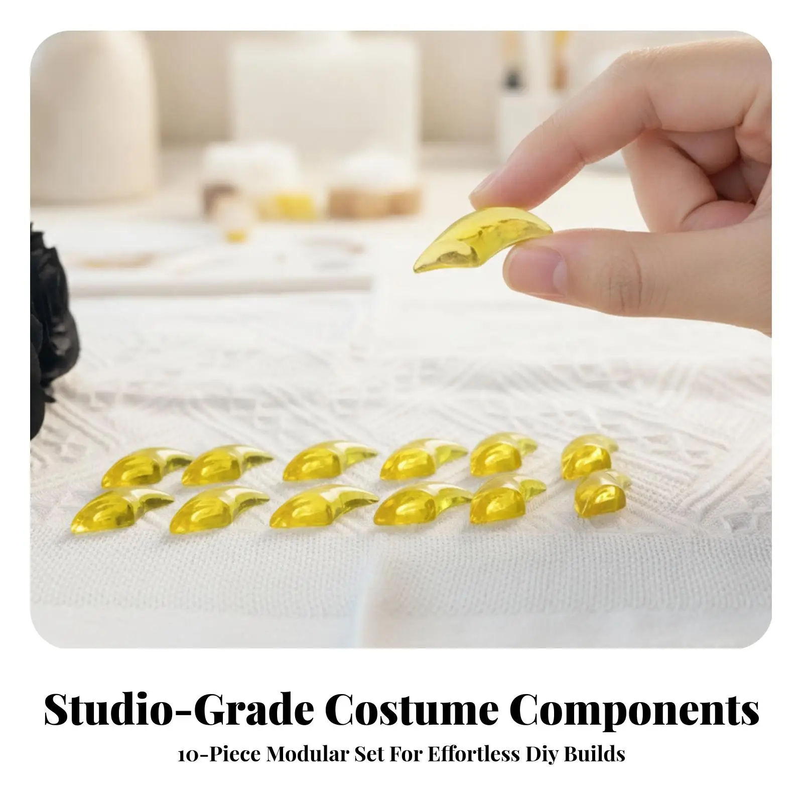 Costume Claw Tip Resin Fursuit Parts for DIY Animal Paw Gloves Cosplay Art Material Accessory Set