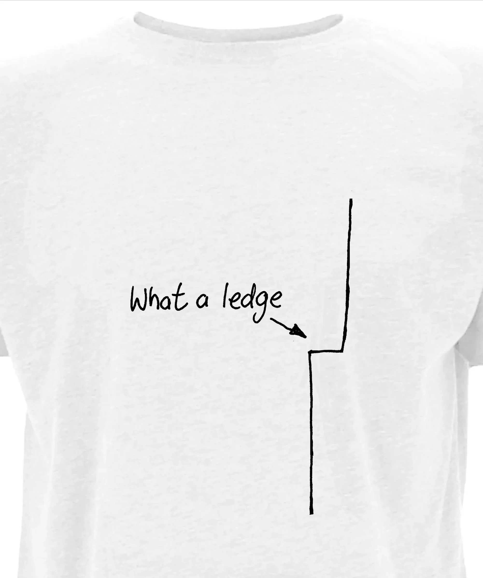 What a ledge Men s T Shirt Gifts for men Fairwear Approved Cotton Tee