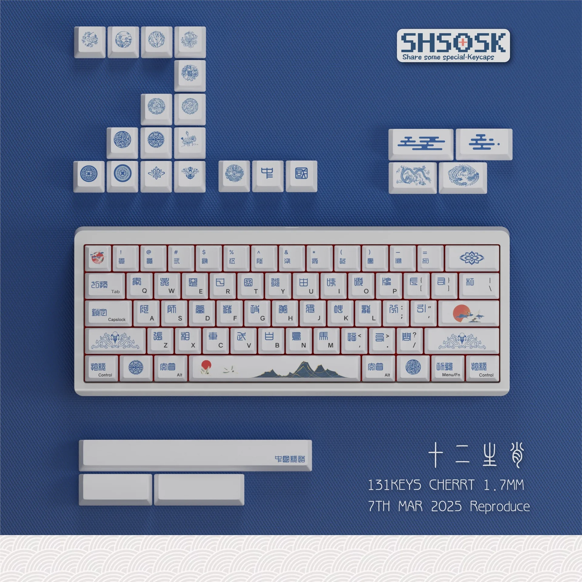 Zodiac theme PBT original keycap, five-sided hot sublimation keycap original highly opaque adaptation