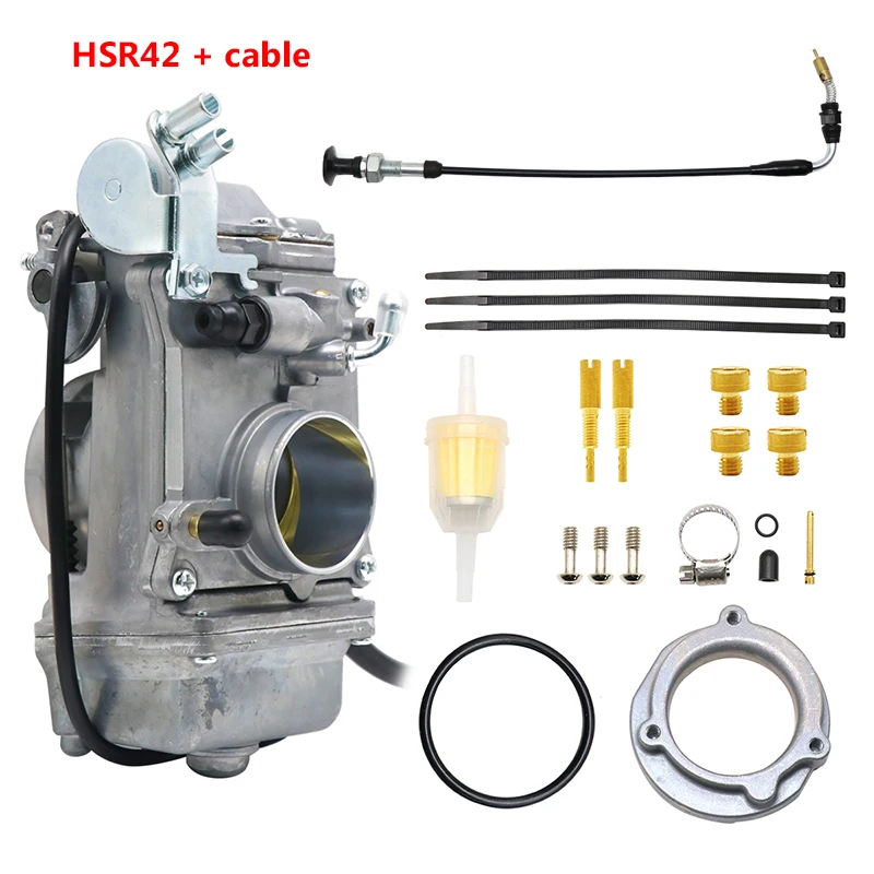 Zsdtrp Motorfiets Carburateur Mikuni Hsr TM42 42Mm HSR45 45Mm HSR48 48Mm Voor Harley Evo Evolution Pumper Carburateur met Jets