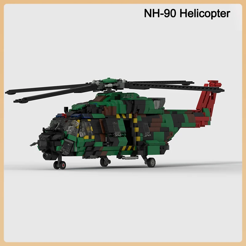MOC Building Blocks Aereo Militare Kit Da Collezione UCS NH-90 Aerei Da Trasporto FAI DA TE Modello di Montaggio Tecnologia Mattoni Giocattolo Regali Per Bambini
