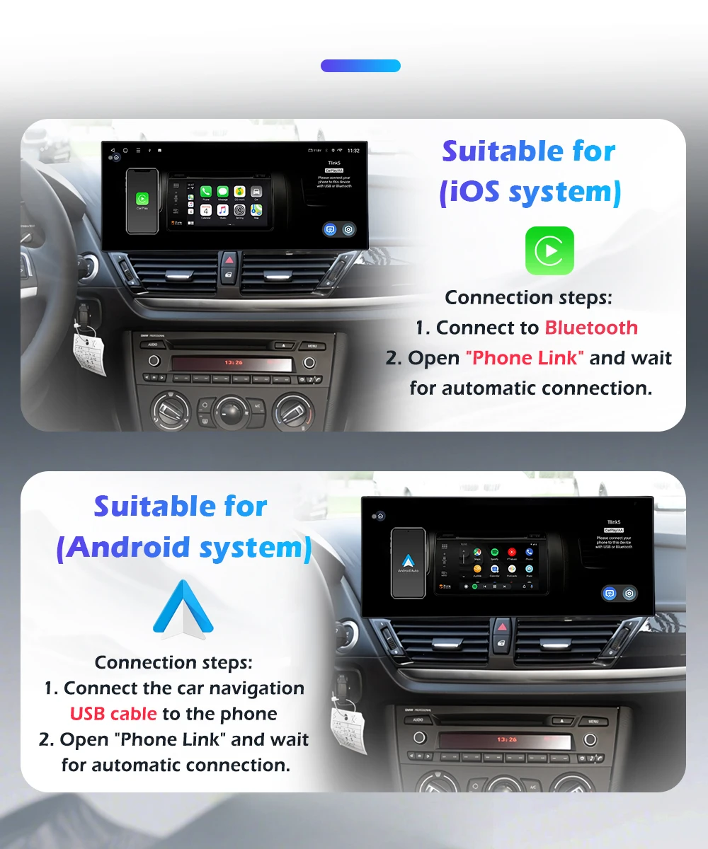 Kabelloses Carplay Android 16 für BMW 5er F10 F11 2011 - 2017 CIC NBT System Autoradio Multimedia-Player GPS WiFi DSP Stereo – Detail 8