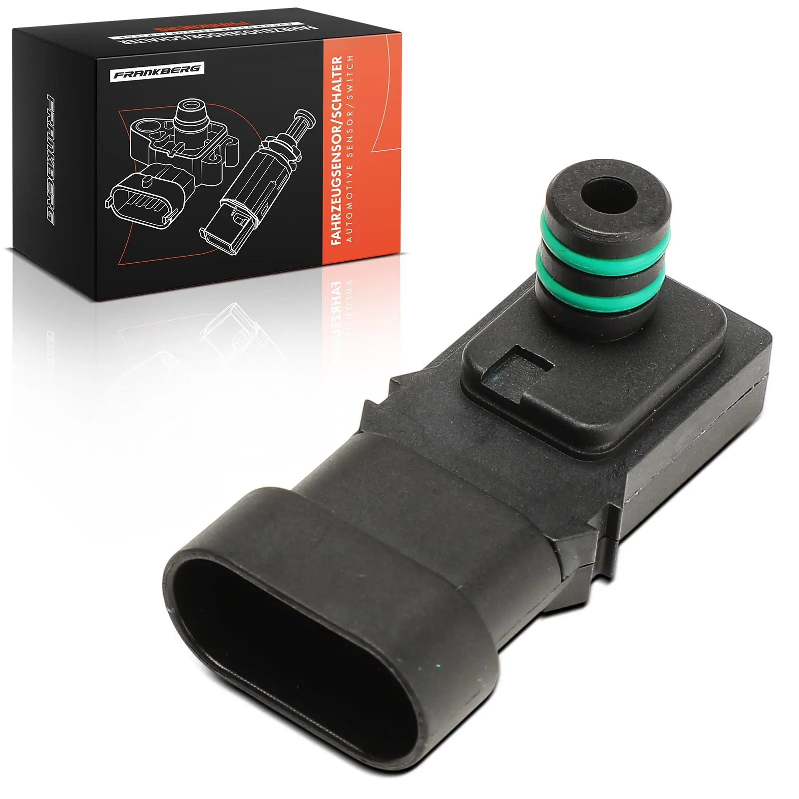 Frankberg 1x Inlaatdruksensor voor Dacia Dokker Duster Logan Sandero Renault Clio 1.2L 1.6L 7700101762 2508500 Q0B 5S12142