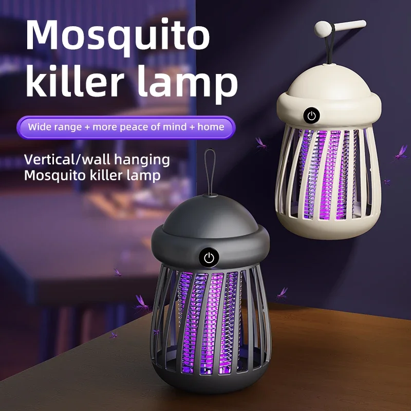 Electric Mosquito Killing Lamp USB Charging Outdoor Wall Hanging Mute Anti Mosquito Lamp Insect Killer Repellent Insect Trap