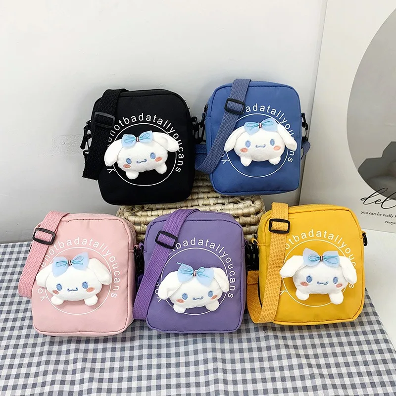 

Anime Sanrios Messenger Bag Cinnamoroll Handbag Children Fashion Chest Bag Canvas Cartoon Travel Backpack Shoulder Bag Crossbody